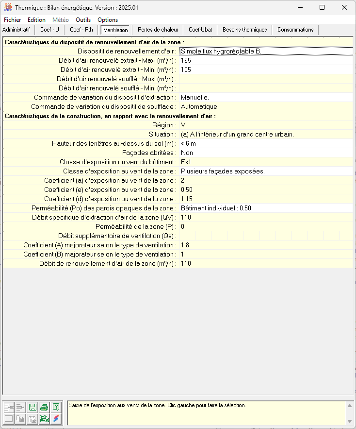 Valeurs KV et équilibrage - diagramme air humide